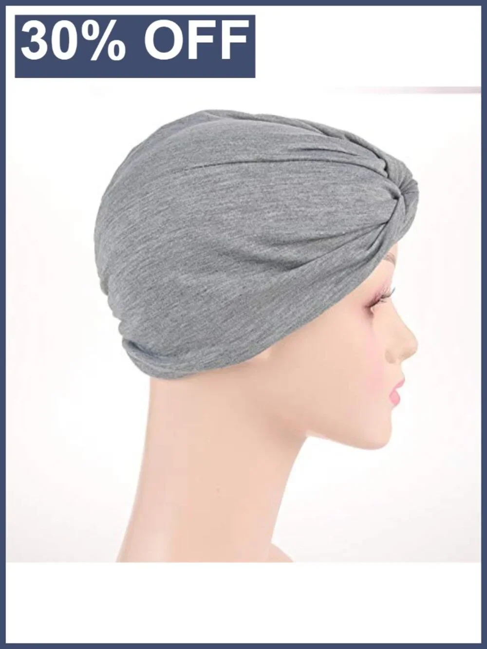 Women's Pre-Tied Chemo Sleep Turban Wrap Cap Hat Soft Stretch Skull Beanie